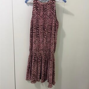 Ramy Brook Pink and Black Animal Print Mini Dress